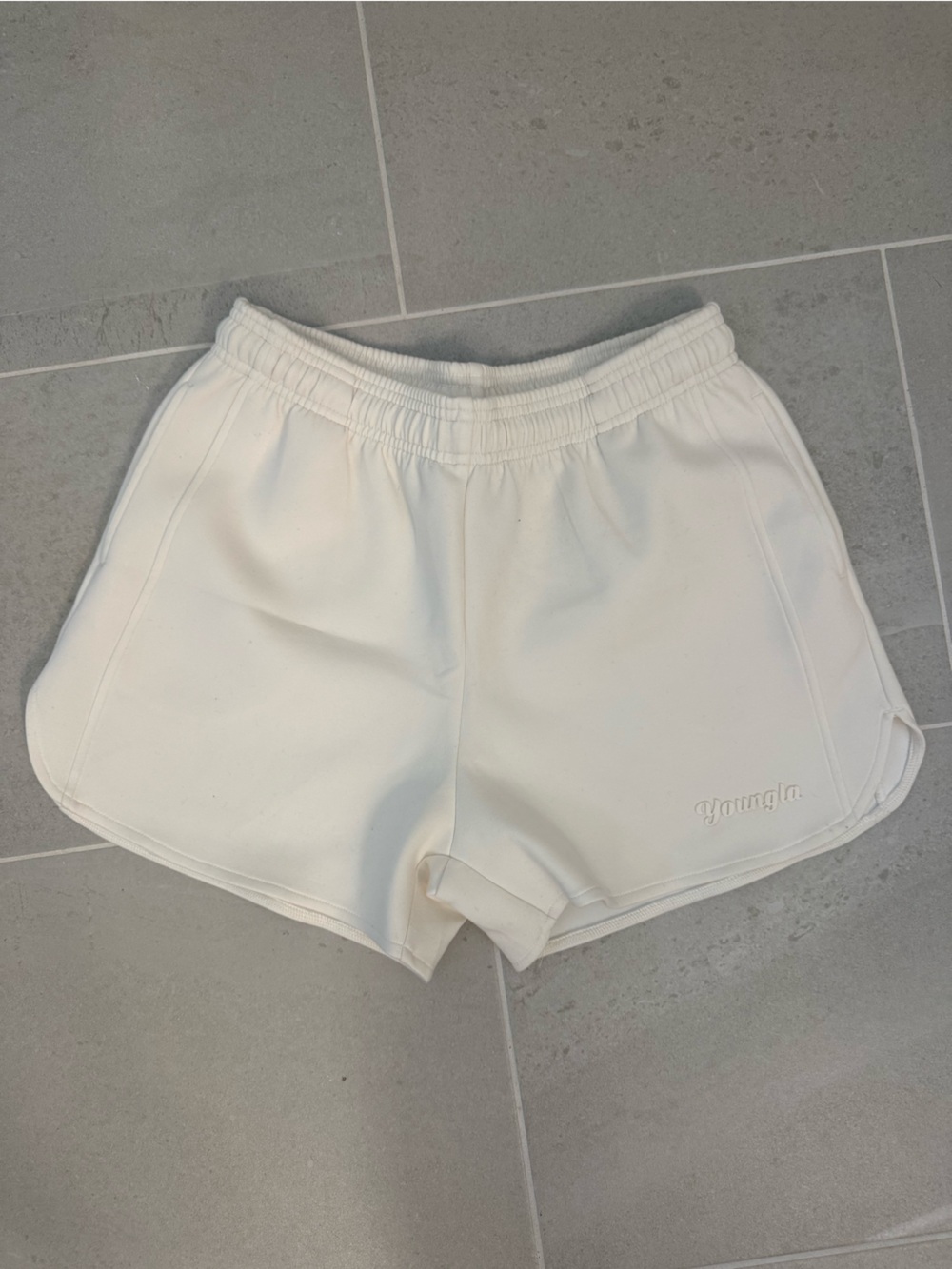 YoungLA Women's White Athletic Lounge Shorts